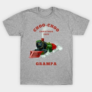 Choo Choo Grampa 2023 Christmas Train T-Shirt